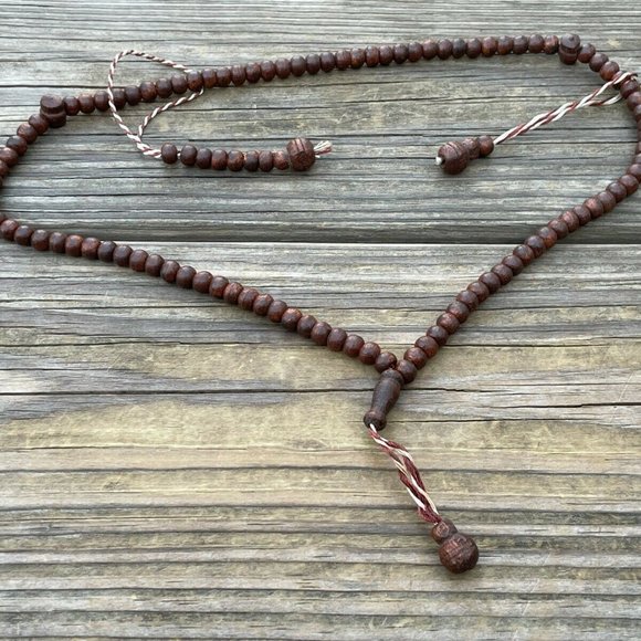Handmade Genuine Wood Beads Religious Islamic Tasbeeh Prayer Beads Dark Brown - Picture 5 of 8